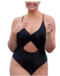 Women's Swimwear Cut Out One Piece Swimsuits Halter Backless Bathing Suit Women Sexy Monokini