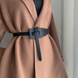 2024 fashion belt High Quality Knot Soft Pu Leather Long Waistband Female Waist Wide Coat Corset Belt Cummerbunds Designer