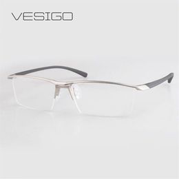 Whole- 2016 Fashion Titanium rimless eyeglasses frame Brand Men Glasses suit reading glasses P9112269s