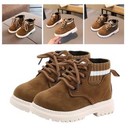 Boots Kids Children Casual Shoes Cosy Winter Fashion Leather Soft Anti-Slip For Boys Girls Christmas Gift