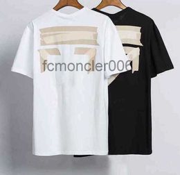 T-shirts Men's White Irregular Arrow Summer Finger Loose Casual Short Sleeve T-shirt for Men and Women Printed 44KV 44KV