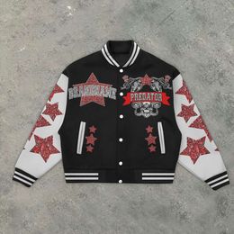 Men's Jackets Designer Classic varsity jacket Mens Jackets Casual couple Baseball puffer Jacket Loose embroidery Autumn winter vintage leather 24032029