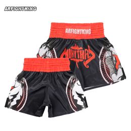 MMA Muay Thai Boxing Ceremony Summer Fitness Men's Casual Quick Drying 3D Printing MMA Sports Breathable Elastic Cycling Outdoor Shorts