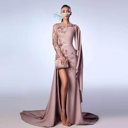 Pink Modern Dusty Mermaid Prom Dresses Sleeveless Strapless Crystal Beaded Party Dress Plus Size Robe Mariage 2024 YD