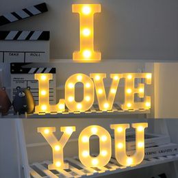 Alphabet Letter LED Lights Luminous Number Lamp Decor Battery Night Light for Home Wedding Birthday Christmas Party Decoration 240113