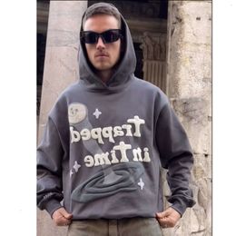 Mektup Sweatshirt Kırık Gezegen Hoodies Baskı Hoodie Haruku Retro Retro Retro Retro Gevşek Kazak Büyük boy erkekler s sweatshirt köpük y ucuz loe monpant