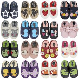 Carozoo Baby Shoes Leather Children Slippers Baby Girl Shoes born Babi Boy Prewalker First Walking Shoes For Baby 240115