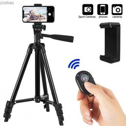 Tripods Portable Tripod Stand 40inch Universal Photography for iPhone Samsung Huawei Phone Aluminium Travel Mini Tripode ParL240115