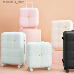 Suitcases Cute Cheese Rolling Luggage Travel Suitcase Fashion Colour Scheme Trunk Large Capacity Suitcases Silent Universal Wheel Luggage Q240115