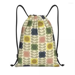 Shopping Bags Orla Kiely Summer Flower Stem Drawstring Backpack Sports Gym Bag For Men Women Scandinavian Pattern Training Sackpack