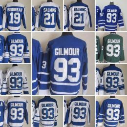 Custom Mens Women Youth Toronto Maple''leafs''movie Retro CCM Hockey Jersey Embroidery 93 Doug Gilmour 21 Borje Salming 19 Bruce Boudreau Vintage Jerseys White