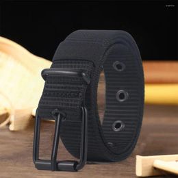 Belts Men Belt High Men's Nylon Webbing With Adjustable Holes For Jeans Sports Strap Casual Designer Fashion Waist Accentuating