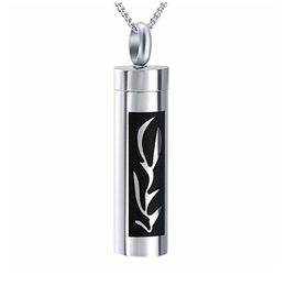 Fashion Jewellery Urn Cremation Cylinder Pendant Necklace Memorial keepsake Ashes Holder Stainless Steel Urn Pendant Necklace234o