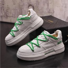 Dress Shoes Men's Small White Korean Version Of The Trend Fashion Thick Soles Sneakers Breathable Casual Youth Board 1A28