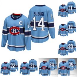 Montreal Nick Suzuki Canadiens 2022 Reverse Retro Jersey Brendan Gallagher Josh Anderson Jur Slafkovsky Kaiden Guhle Cole Caufield Carey P