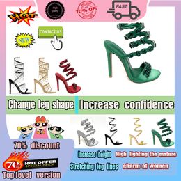 Designer Casual Platform Heels Crystal-embellished for women Thin Heel Small Round Head Silk Surface Rivet small Diamond Increase height wear resistance