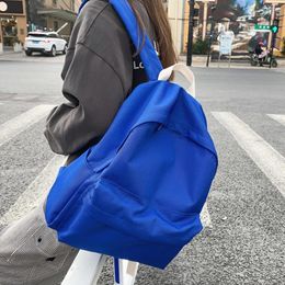 School Bags Women Fashion Backpack Purses Laptop Rucksack For Teenager Girls Student Bag 2024 Korean Solid Colour Book Mochila