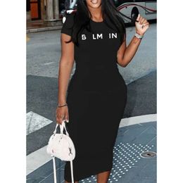 Slim Fit Long Dress For Women Desinger Autumn Fall Hardworking Fashion Letter Printed Long Sleeve Fall Clothes Bodycon Dresses