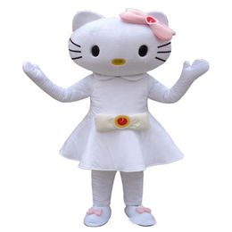 2018 High quality Mascot Costume Cute kitty Halloween Christmas Birthday Character Costume Dress Animal White cat Mascot Ship2345