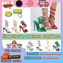 Designer Casual Platform Heels Crystal-embellished for women Thin Heel Small Round Head Silk Satin Surface Rivet small Diamond wear resistance