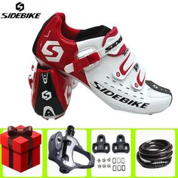 Footwear Sidebike Road Cycling Shoes Add Pedal Set Lock Sapatilha Ciclismo Selflocking Bike Bicycle Ultralight Athletic Racing Sneakers