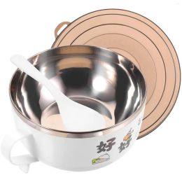 Bowls Bowl Ramen Insulated Bento Breakfast Instant Container Serving Lid Meal Tableware Kitchen Pasta Nesting Cereal Dessert Thermal ZZ