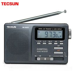 Radio Tecsun Dr920c Black Alarm Clock Radio Digital Portable Display Fm/mw/sw Multi Band with High Sensitivity Lcd Audio Campus Radio