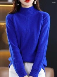 Women's Sweaters Autumn Winter Women Turtleneck Pullover Merino Wool Sweater Thick Warm Casual Twist Cashmere Knitwear Female Clothing Tops