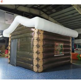 5x5m-16.5x16.5ft Free Door Ship Outdoor Activities Inflatable Santa Grotto Xmas decoration Christmas house for holiday