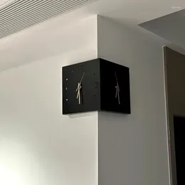 Wall Clocks LED Corner Clock Large Double Face 3D Home Decor Mute Modern Design Living Room Decoration Digital Watch