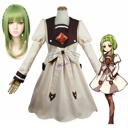 Anime Costumes Toilet Bound Jibaku Shounen Hanako Kun Sakura Nanamine Cosplay Costume Wig Women Dress For Halloween Party276A