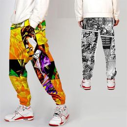 Japan Anime Jojo Bizarre Adventure 3D Joggers Pants Men Women Casual Trousers Hip Hop Sweatpants Kujo Jotaro Cosplay Costumes252w