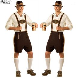 Oktoberfest Costume Lederhosen Bavarian Octoberfest German Festival Beer Halloween for Men Beer Costumes Plus Size M L XL 2XL1290k