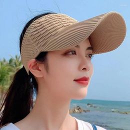 Berets Topless Women's Korean-Style Outdoor Sports Running Peaked Cap Visor -Proof Sun Hat Tide