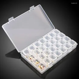 Nail Art Kits 28 Slots Decoration Storage Box Empty Clear For Rhinestone Container