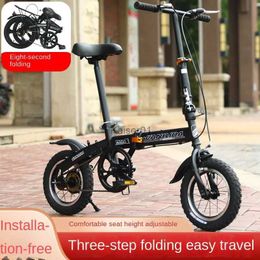 Bikes Small 12-inch foldable bicycle with no installation Women's ultra-light portable adult men's single bike to work