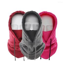 Berets Mask Full Face Fleece Cap Balaclava Neck Warmer Hood Winter Sports Ski Men Women Tactical Windshield