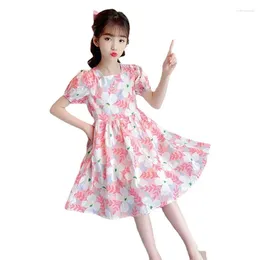 Girl Dresses Summer Fashion Baby Princess Clothing Cute Party Flower Children Short Sleeve Sweet Floral Dress