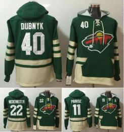 Custom Mens women youth Minnesota Wild Hockey Hoodie 11 Zach Parise 22 Nino Niederreiter 40 Devan Dubnyk Minnesota Wild Jerseys Stitched Jersey Custom Any Name