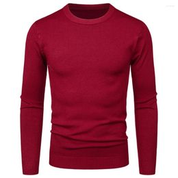 Men's Sweaters Winter Sweater Casual Daily Holiday Knit Top Long Sleeve Male Medium Stretch Men O Neck Polyester Comfy