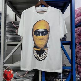 24ss Yellow Man Print T Shirt Men Women 1 Quality Streetwear Casual T-shirt Oversize Tee Tops