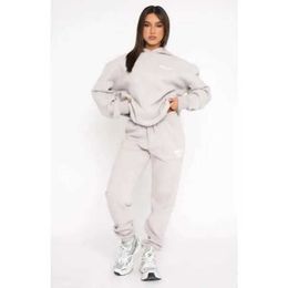 white fox hoodie tracksuit sets clothing set Women Spring Autumn Winter New Hoodie Set Fashionable Sporty Long Sleeved Pullover Hooded qa qop