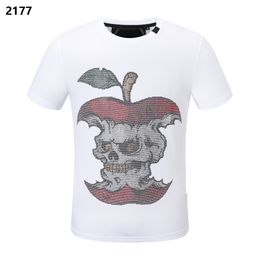 Phillip Plain Men designer PP Skull Diamond t shirt Short sleeve Dollar Brown bear Brand tee O-Neck high Quality Skulls TShirt tees tops PP2177