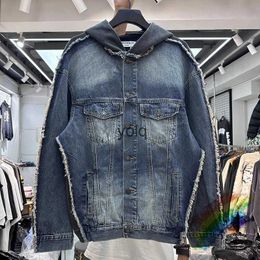 Giacche da uomo Patchwork Denim Giacca jeans Uomo Donna Denim Abbigliamento vintage Giacche con risvolto Coatyolq