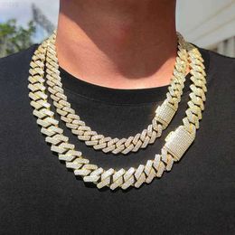 Redleaf Hip Hop 10mm Round Brilliant Cut Moissanite Cuban Link Chain 925 Silver Full Diamond Cuban Necklace