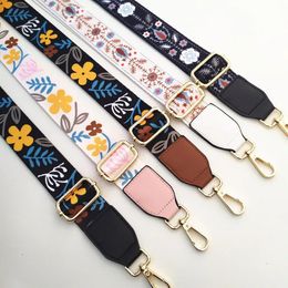 Colorful Backpack Belt for Women Flower Shoulder Strap Replacement Accessories Handbags 240115