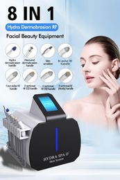 Portable 8 in 1 RF High Frequency Hydradermabrasion Machine For Wrinkle Removal Reduce Scar Freckle Improve Skin Health