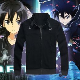 Japanese Anime SAO Sword Art Online Kirito Kirigaya Kazuto Cosplay Costume Coat Jacket206s