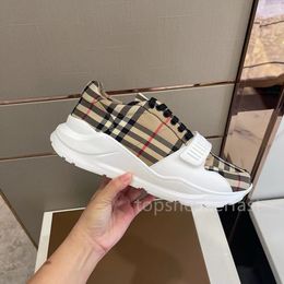 Luxury Brand Striped Vintage Sneaker Cowhide Platform Trainer Flats Trainers Outdoor Shoe Season Shades Classic Men Casual Shoes