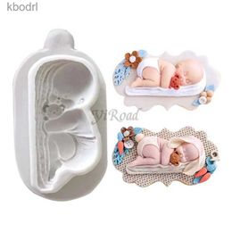 Craft Tools 3D Sleeping Baby Silicone Mold Chocolate Candy Fondant Mold Handmade Soap Candle Plaster Resin Making Tool YQ240115